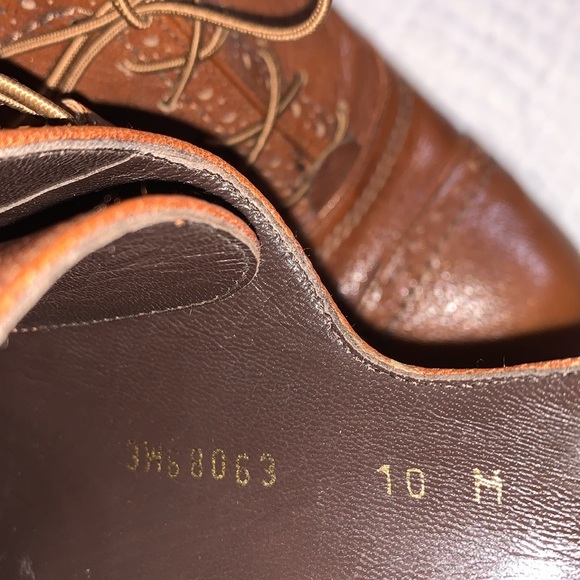 Stuart Weitzman Signore Oxford Lace Up Pumps, Hickory Cognac Brown, Size 10 - Picture 14 of 15